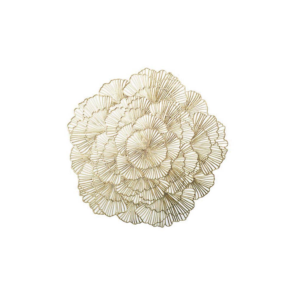 Golden Flower Petals Charger Plate (Set of 4)