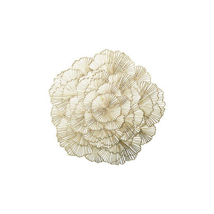 Golden Flower Petals Charger Plate (Set of 4)