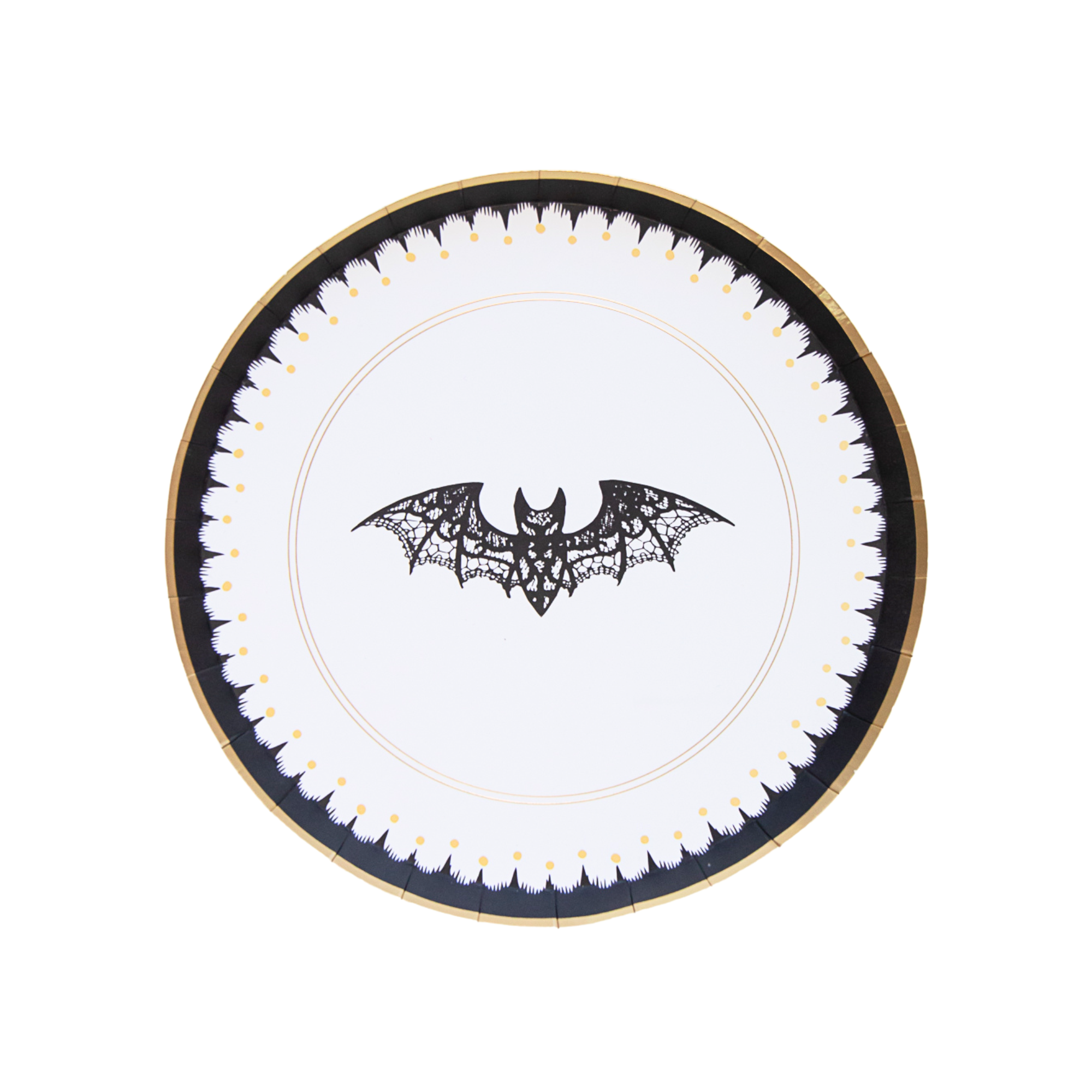 Halloween Lacy Bat Dessert Paper Plates