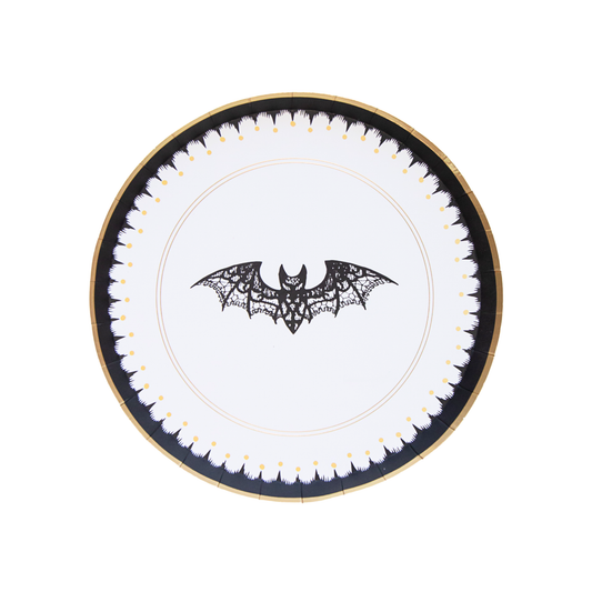 Halloween Bat Dessert Paper Plates