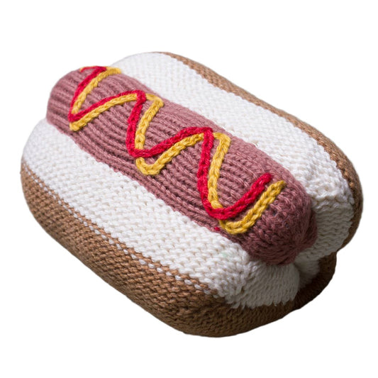 Handmade-Hot Dog Baby Rattle