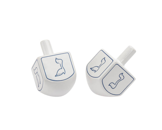 Hanukkah Dreidel Salt and Pepper Set