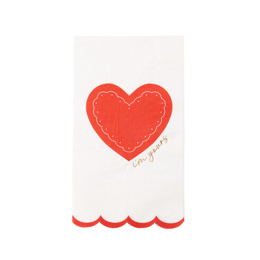 I'm Yours Red Heart Paper Guest Towels