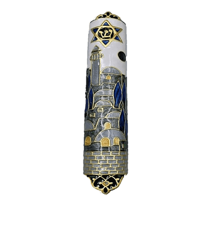 Jerusalem Enamel Mezuzah Case - A Gifted Solution