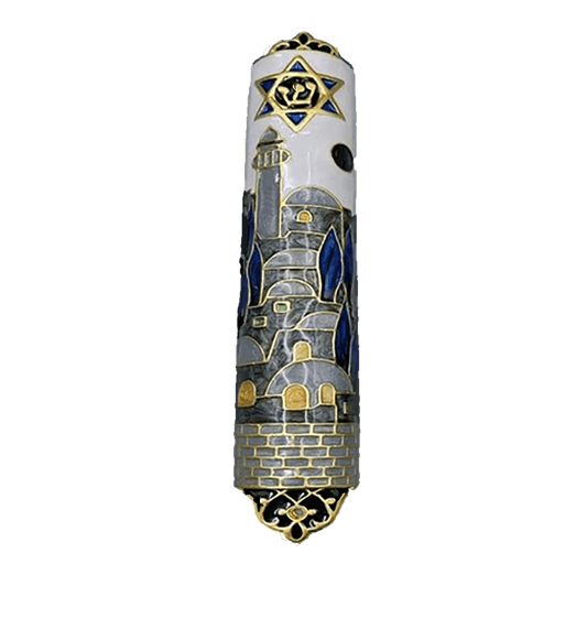 Jerusalem Enamel Mezuzah Case - A Gifted Solution