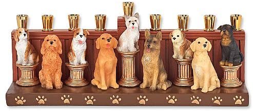 Judaica Dog Menorah