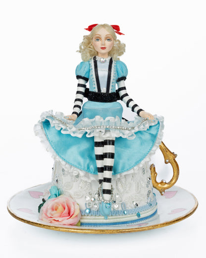 Katherine's Collection Alice on a Teacup Figurine