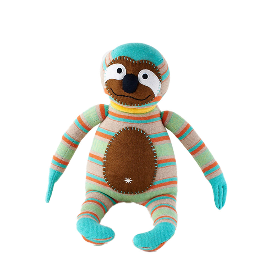 Knitted Stripe Sloth Doll