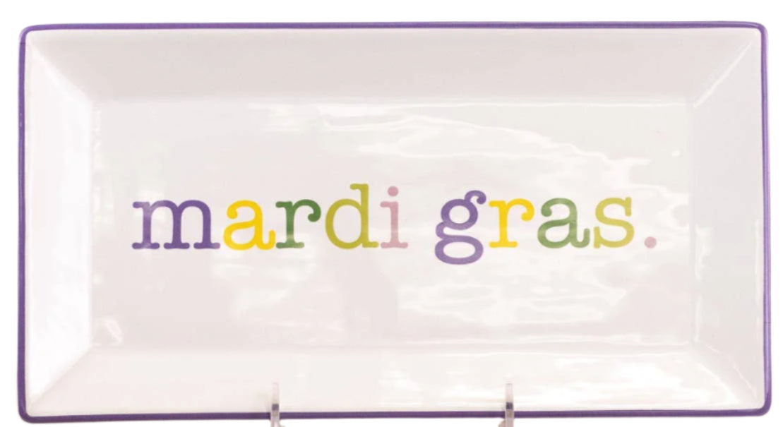Mardi Gras Rectangle Platter