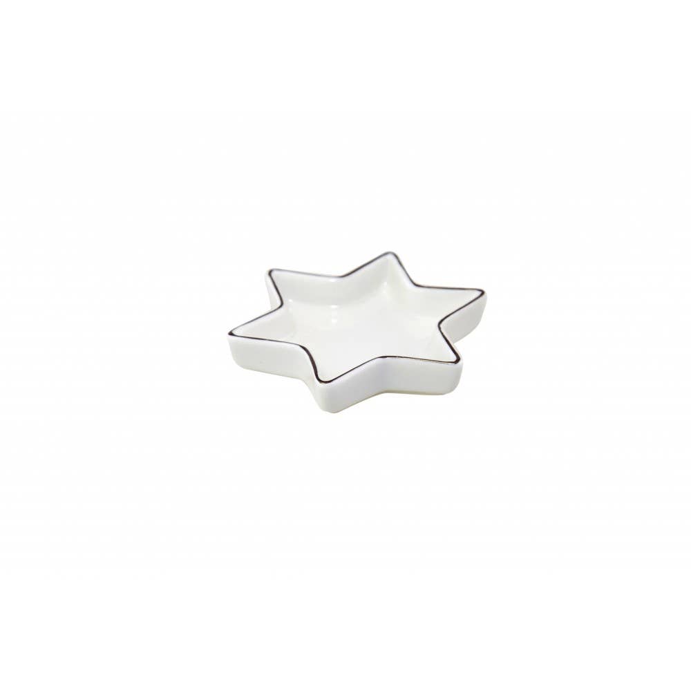 Ceramic dish in the shape of a Star of David 