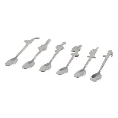 Musical Instruments Teaspoons Set of 6