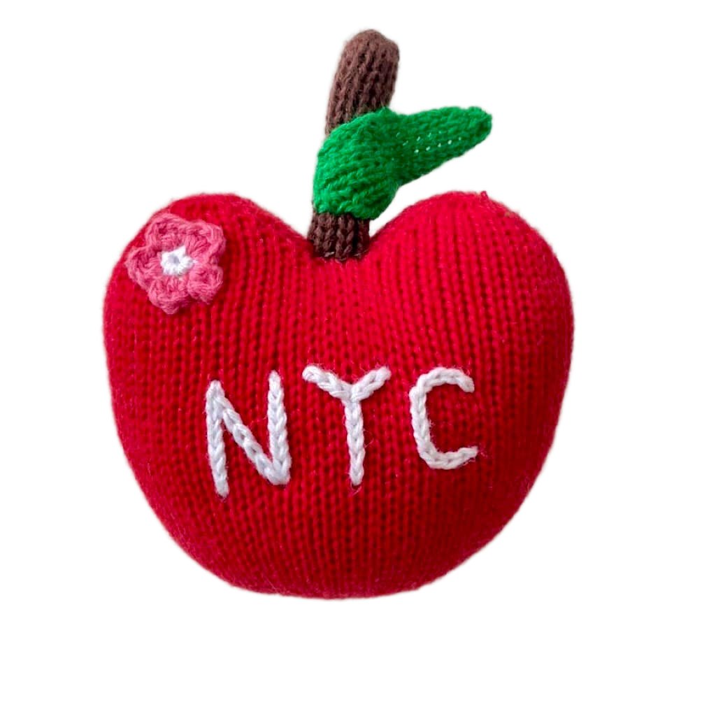 NYC Big Apple Handmade Baby Rattle