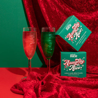 Naughty or Nice Glitter Drink Bombs