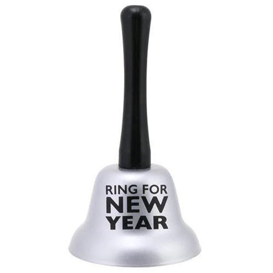 Small bell with 'Ring for New Year' text  