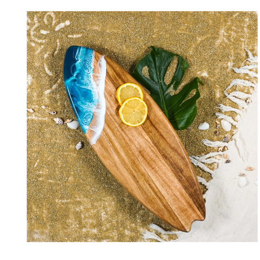 Ocean Vibes Surfboard Shaped Serving Board