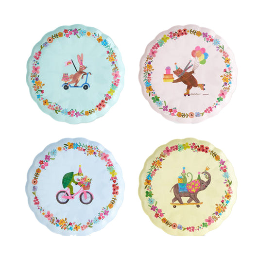 Party Celebration Melamine Plates Set of 4