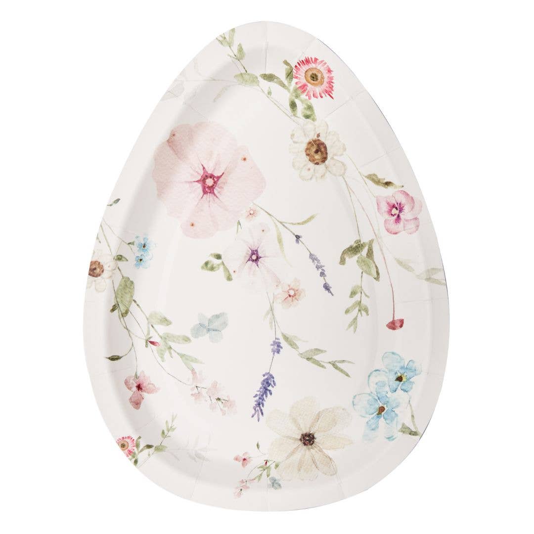 Pastel Color Egg Shape Paper Plates