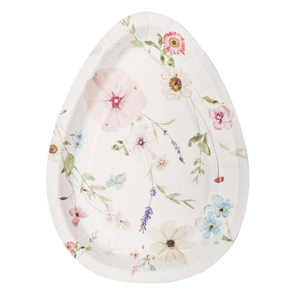 Pastel Color Egg Shape Paper Plates