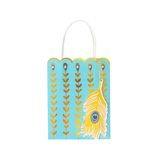 Peacock Feather Design Gift Bag