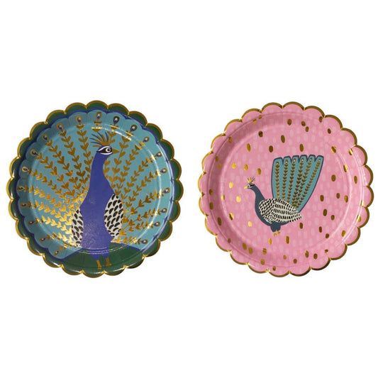 Peacock Paper Dinner Plates