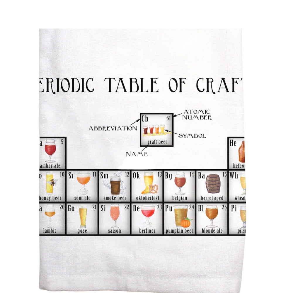 Periodic Table of Craft Beer Bar Dish Towel
