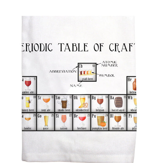 Periodic Table of Craft Beer Bar Dish Towel