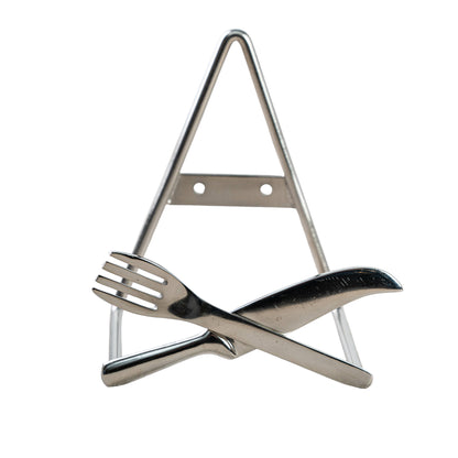 Pewter Fork and Knife Easel Stand