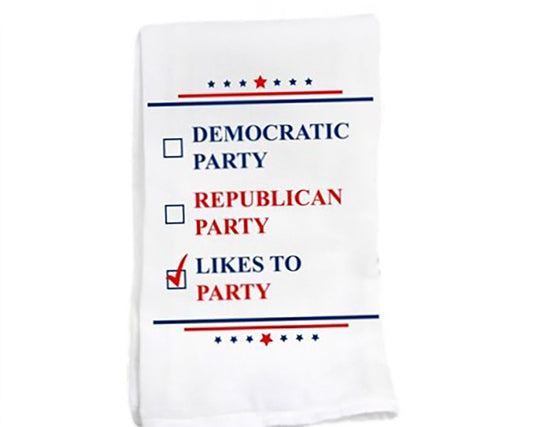 Political Dishtowel Like to Party