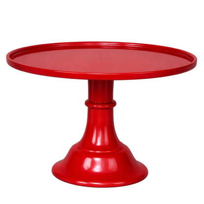 Red Melamine Pedestal Cake Stand 