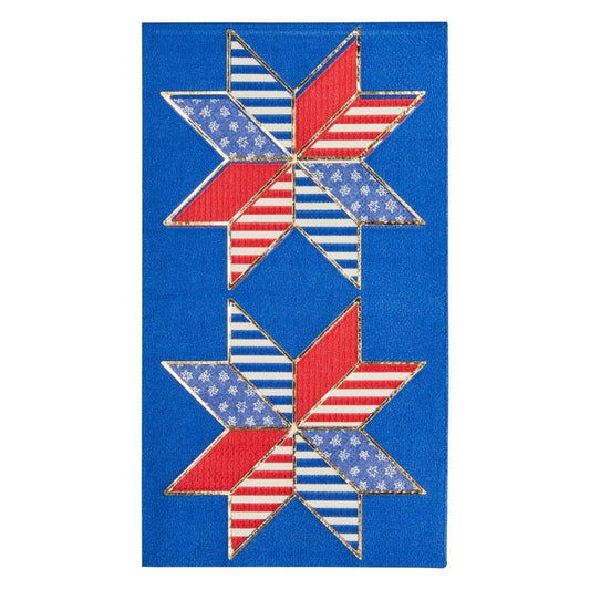 Red White Blue Pinwheel Paper Guest Towels