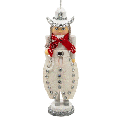 Rhinestone Cowgirl Nutcracker Ornament