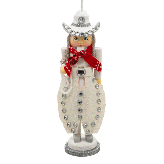Rhinestone Cowgirl Nutcracker Ornament