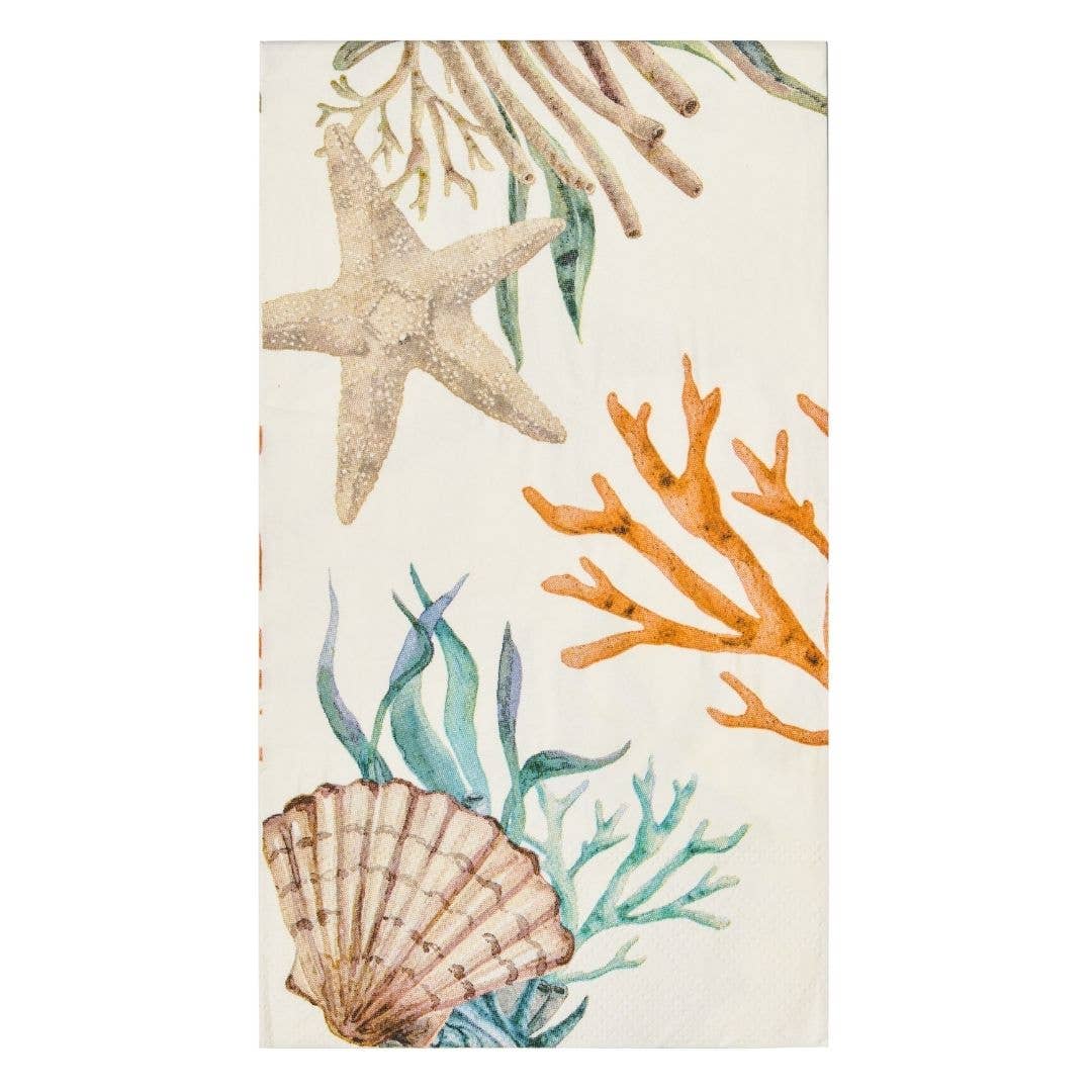 Seashell Starfish Coral Paper Guest Towels