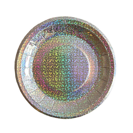 Silver Holograph 4.25" Canape Paper Plates