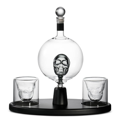 Skull Decanter and Glasses Set