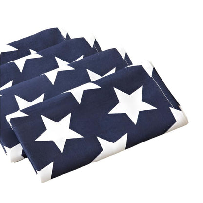 Star Design Navy Blue Cloth Napkins