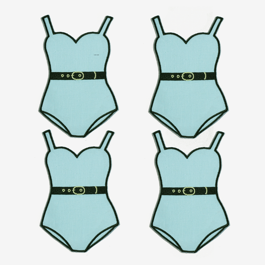 Swim Suit Cocktail Napkin Set of 4