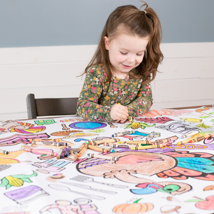 Thanksgiving Kids Coloring Paper Tablecloth
