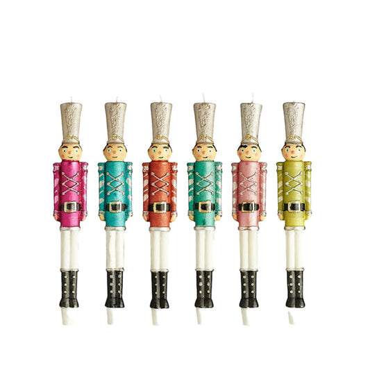 Toy Soldier Taper Candles Set of 6