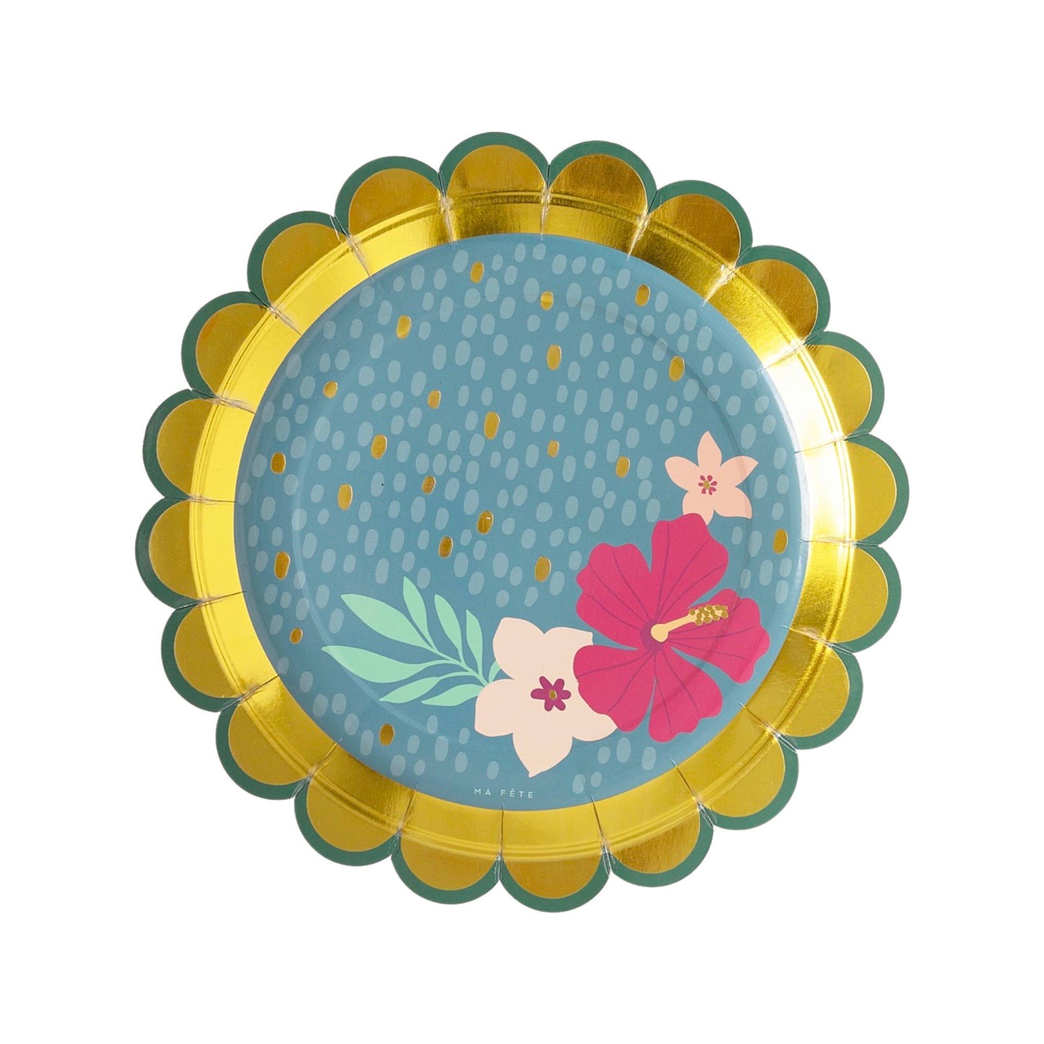 Tropical Theme Paper Platters Pkg 4