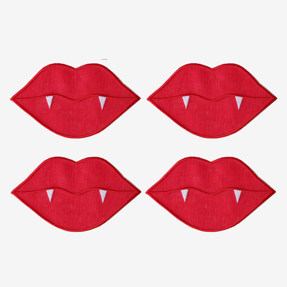 Vampire Lips Cocktail Napkins Set of 4