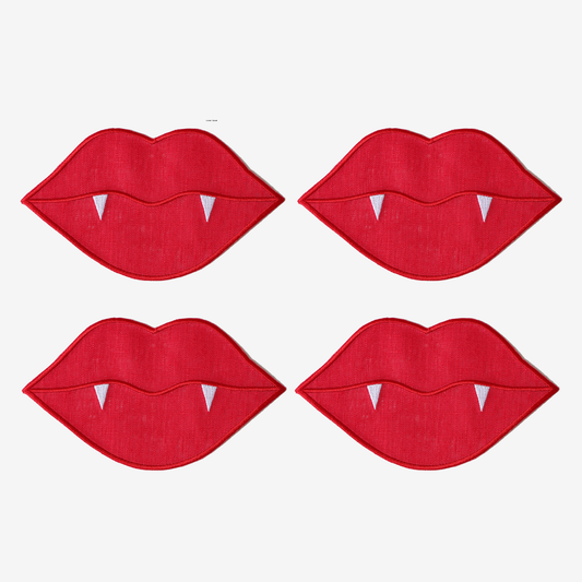 Vampire Lips Cocktail Napkins Set of 4