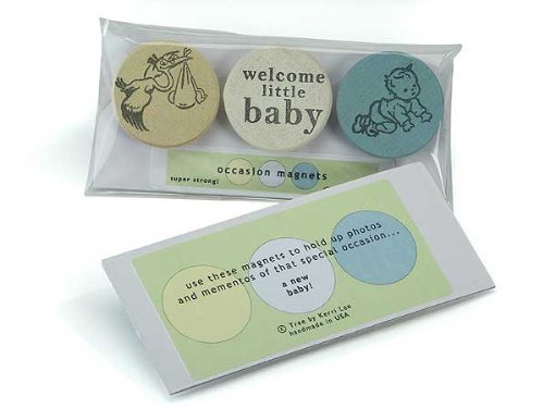 Welcome Baby Occasion Wooden Magnets
