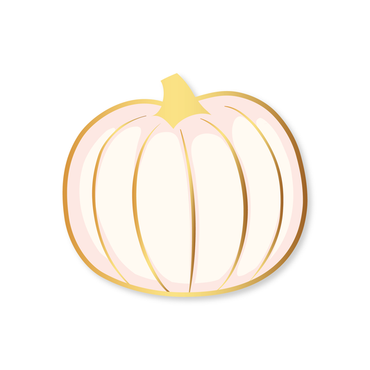 Pumpkin paper plates with gold foil outline 