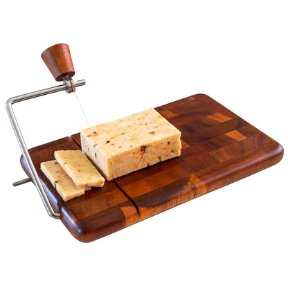 Acacia Wood Serving Board with Cheese Slicer