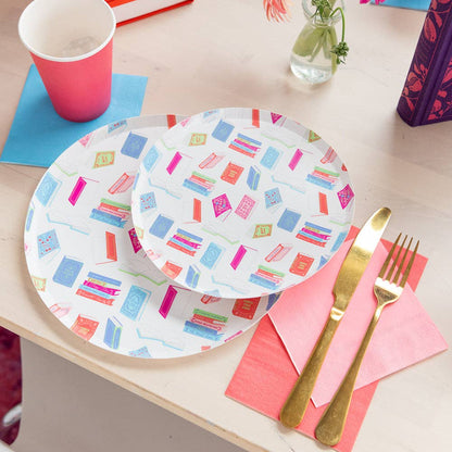 Book Club Paper Dessert Plates
