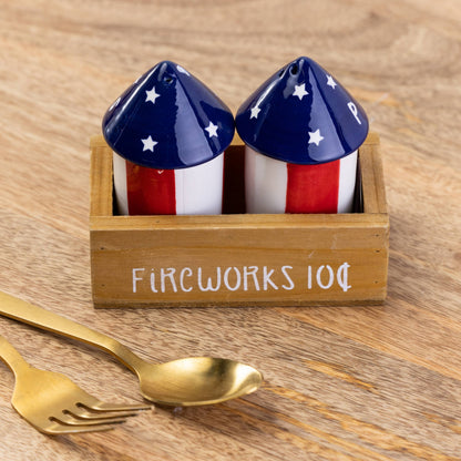 Fireworks Salt and Pepper Shaker Set