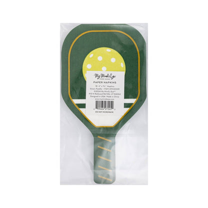 Green Pickleball Paddle Paper Napkins