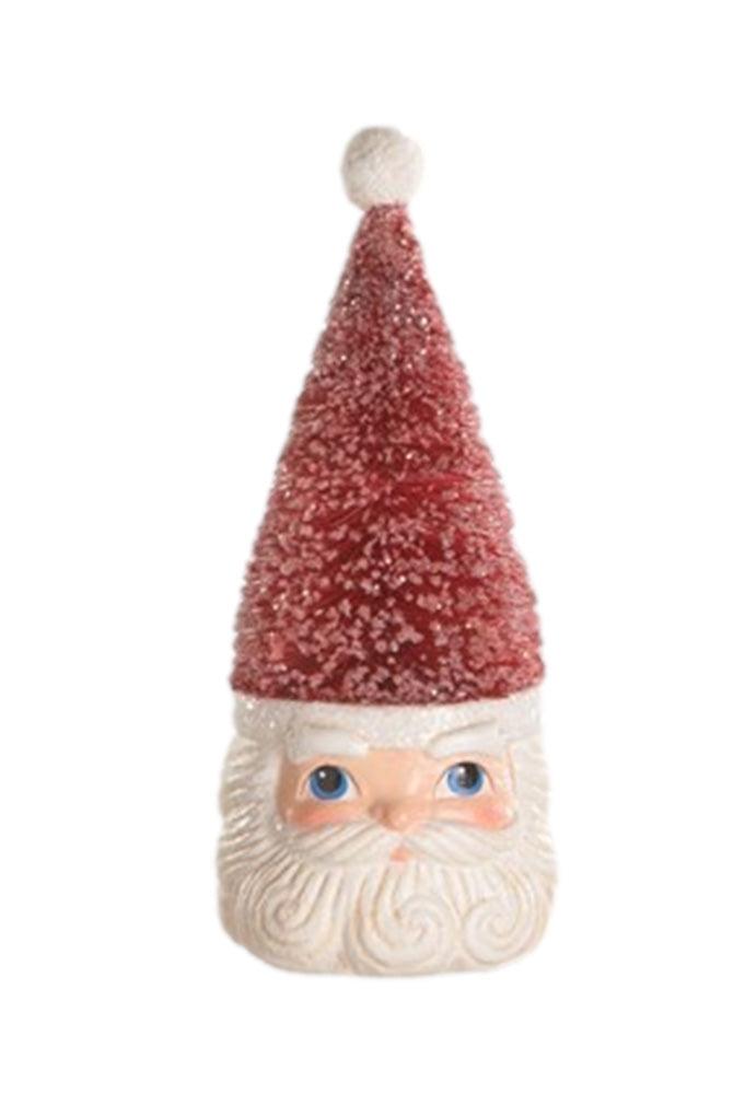 Bethany Lowe Bottle Brush Santa Ornament (Red)