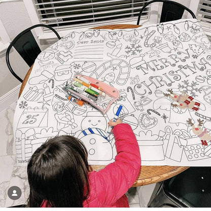 Christmas Kids Coloring Tablecloth